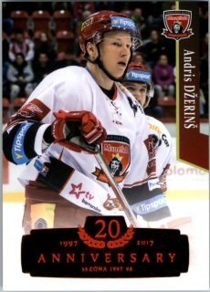 Hokejová karta Andris Džerinš  OFS 17/18 S.I. Retro Red