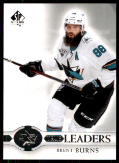 Hokejová karta Brent Burns UD SP Authentic 2020-21 True Leaders č. TL-BB