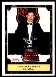 Hokejová karta Ed Belfour Score 1990-91 Jennings Trophy č. 433