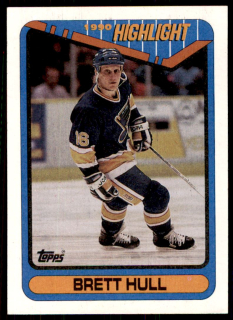 Hokejová karta Brett Hull Topps 1990-91 Highlight č. 4