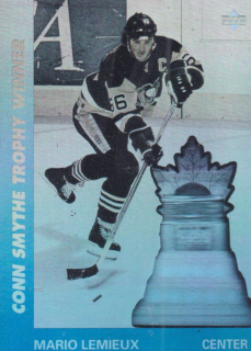 Hokejová karta Mario Lemieux Upper Deck 1991-92 Conn S. Trophy č. AW9