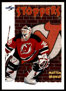 Hokejová karta Martin Brodeur Pinnacle Score 1995-96 Stoppers č. 323