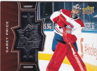 Hokejová karta Carey Price UD Extended 2020-21 SPx Finite /2999 č. SF-16
