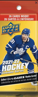 Balíček hokejových karet UD 2021-22 UD Extended Series Fat Pack