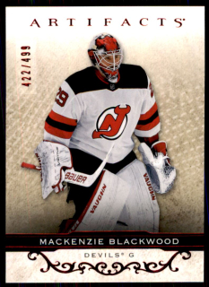 Hokejová karta Mackenzie Blackwood UD Artifacts 2021-22 Ruby /499 č. 91