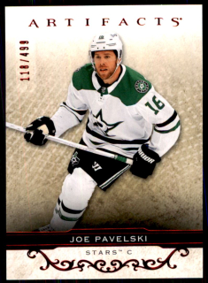Hokejová karta Joe Pavelski UD Artifacts 2021-22 Ruby /499 č. 49