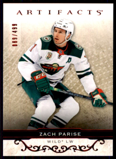 Hokejová karta Zach Parise UD Artifacts 2021-22 Ruby /499 č. 4