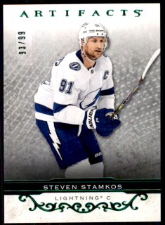 Hokejová karta Steven Stamkos UD Artifacts 2021-22 Emerald /99 č. 115