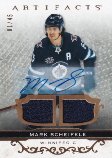 Hokejová karta Mark Scheifele UD Artifacts 2021-22 Autograph Mater. Relic č.133
