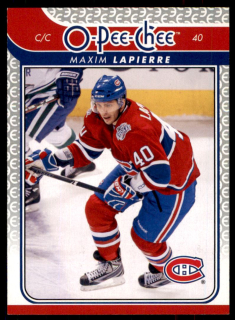 Hokejová karta Maxim Lapierre OPC 2009-10 řadová č.255
