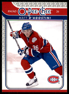 Hokejová karta Matt D'Agostini OPC 2009-10 řadová č.394