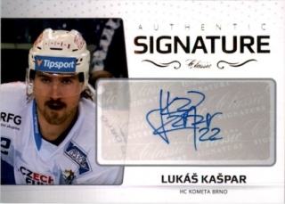 Hokejová karta Lukáš Kašpar OFS 2018-19 Série 1 Authentic Signature Platinum 