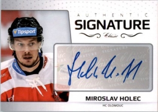 Hokejová karta Miroslav Holec OFS 2018-19 Série 1 Authentic Signature Platinum 