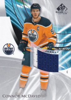 Hokejová karta Connor McDavid UD Game Used 2020-21 Jersey č. 1