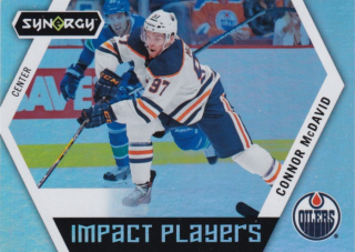Hokejová karta Connor McDavid UD Synergy 2017-18 Impact Players č. IP-25