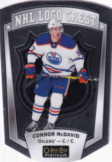 Hokejová karta Connor McDavid OPC Platinum 2016-17 NHL Logo Crest č. NHLLD-6