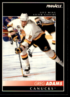 Hokejová karta Greg Adams Pinnacle 1992-93 řadová č.28