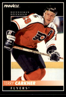 Hokejová karta Terry Carkner Pinnacle 1992-93 řadová č.63