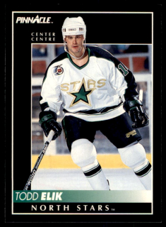 Hokejová karta Todd Elik Pinnacle 1992-93 řadová č.207