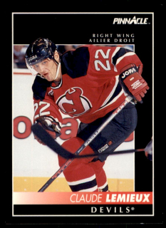 Hokejová karta Claude Lemieux Pinnacle 1992-93 řadová č.284