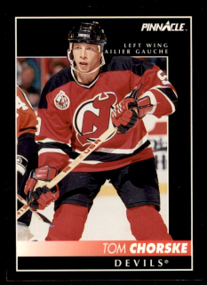 Hokejová karta Tom Chorske Pinnacle 1992-93 řadová č.293