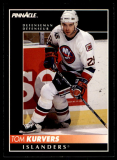 Hokejová karta Tom Kurvers Pinnacle 1992-93 řadová č.324