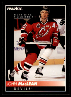 Hokejová karta John MacLean Pinnacle 1992-93 řadová č.351