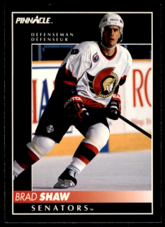 Hokejová karta Brad Shaw Pinnacle 1992-93 řadová č.372