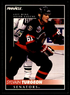 Hokejová karta Sylvain Turgeon Pinnacle 1992-93 řadová č.373