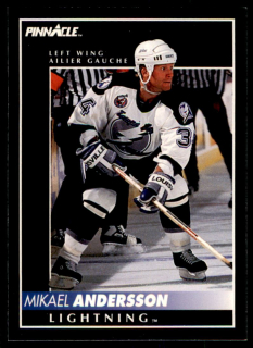 Hokejová karta Mikael Andersson Pinnacle 1992-93 řadová č.384