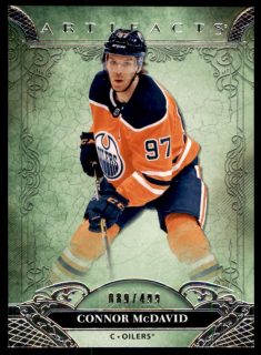 Hokejová karta Connor McDavid UD Artifacts 2020-21 Green /499 č. 122