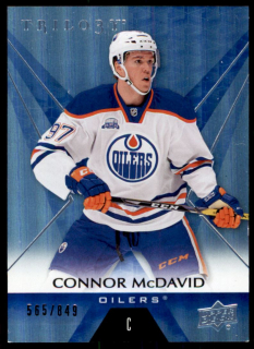 Hokejová karta Connor McDavid UD Trilogy 2016-17 Blue /849 č. 25