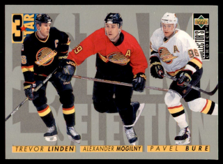 Hokejová karta Linden / Mogilny / Bure UD Coll. Choice 96-97 3 Star S. č. 333