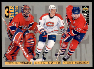 Hokejová karta Thibault / Koivu / Turgeon UD Coll. Choice 96-97 3 Star S. č. 321