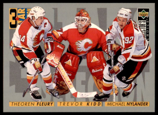 Hokejová karta Fleury / Kidd / Nylander UD Coll. Choice 96-97 3 Star S. č. 312