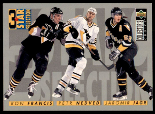 Hokejová karta Francis / Nedvěd / Jágr UD Coll. Choice 96-97 3 Star S. č. 328