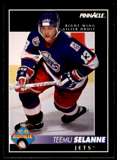 Hokejová karta Teemu Selanne Pinnacle 1992-93 Rookie č. 406