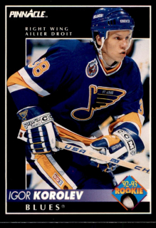 Hokejová karta Igor Korolev Pinnacle 1992-93 Rookie č. 417