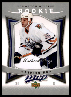 Hokejová karta Mathieu Roy UD MVP 2007-08 Rookie č. 334