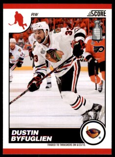 Hokejová karta Dustin Byfuglien Score 2010-11 karta č.54