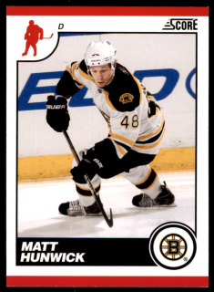 Hokejová karta Matt Hunwick Score 2010-11 karta č.74