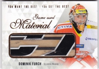 Hokejová karta Dominik Furch OFS 2018-19 Game Used Material Update 