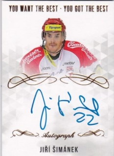 Hokejová karta Jiří Šimánek OFS 2018-19 Authentic Autograph Update (Best)