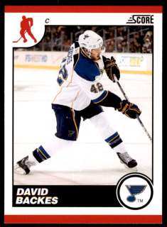 Hokejová karta David Backes Score 2010-11 karta č.415