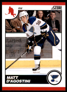 Hokejová karta Matt D'Agostini Score 2010-11 karta č.419
