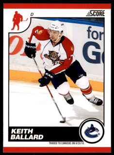 Hokejová karta Keith Ballard Score 2010-11 karta č.468