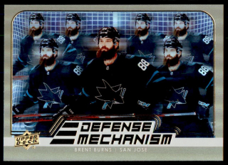 Hokejová karta Brent Burns UD S1 2022-23 Defense Mechanism GOLD č. DM-22