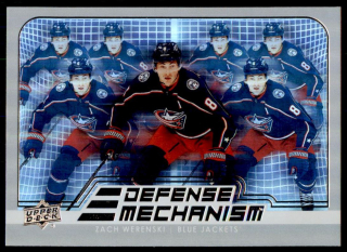 Hokejová karta Zach Werenski UD S1 2022-23 Defense Mechanism č. DM-21