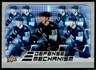 Hokejová karta Vince Dunn UD S1 2022-23 Defense Mechanism č. DM-29