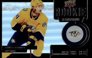 Hokejová karta Tanner Jeannot UD S1 2022-23 Rookie Retrospective č. RR-20